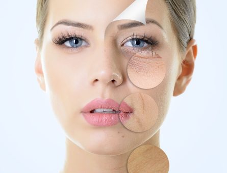 anti-aging concept, portrait of beautiful woman with problem and